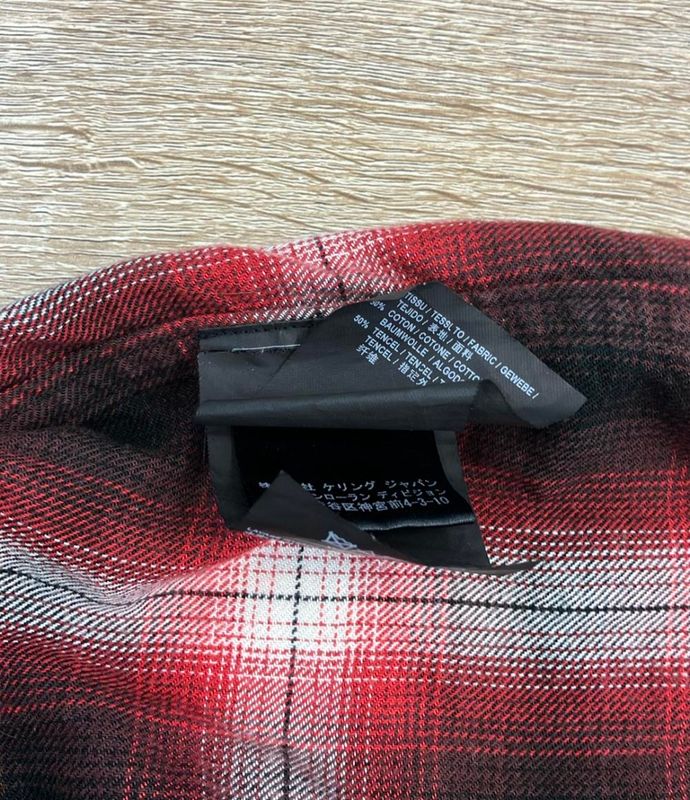 Saint Laurent 15aw Regular Collar Check Shirt 398063 Men's Size M Saint Laurent