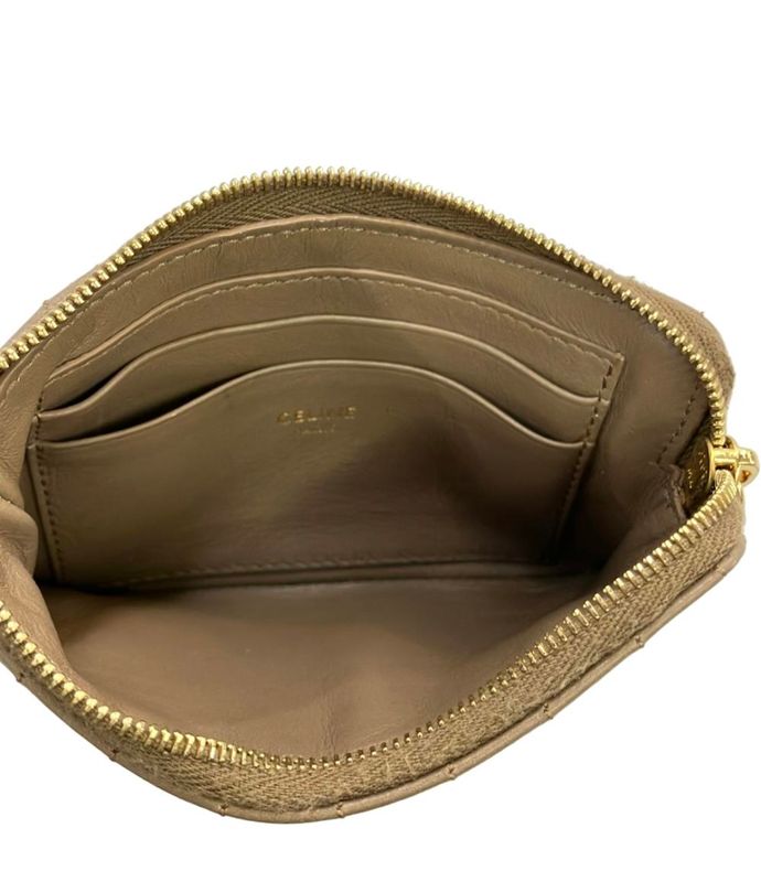 Celine Coin Case Quilted Leather Women's Celine