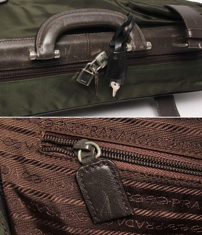 Prada Boston Bag Travel Bag V102/6 Men Women Prada