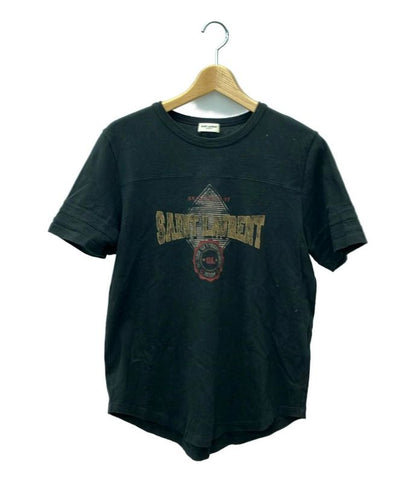 Saint Laurent Short Sleeve T-Shirt Damaged Ty74 673411 Y36lw 1050 Men's Size XS