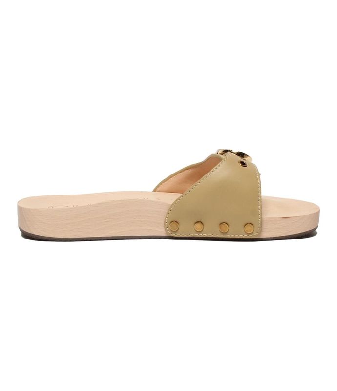 Gucci Wood Slide Sandals Interlocking Women's Size 37 (L) Gucci