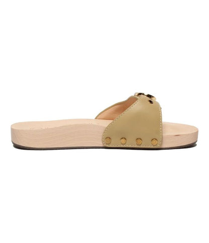 Gucci Wood Slide Sandals Interlocking Women's Size 37 (L) Gucci