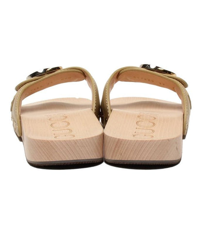 Gucci Wood Slide Sandals Interlocking Women's Size 37 (L) Gucci