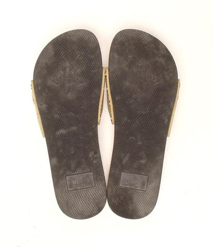 Gucci Wood Slide Sandals Interlocking Women's Size 37 (L) Gucci