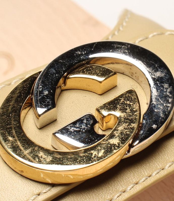 Gucci Wood Slide Sandals Interlocking Women's Size 37 (L) Gucci