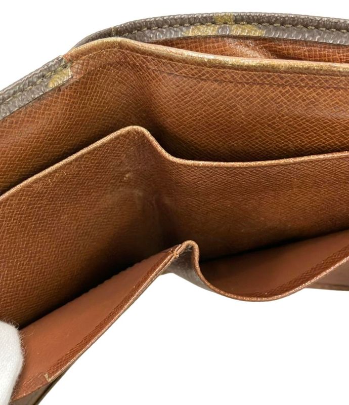 Louis Vuitton Double Hook Bifold Wallet Monogram Portmonnais Bier M61660 Ladies