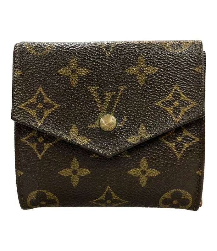 Louis Vuitton Double Hook Bifold Wallet Monogram Portmonnais Bier M61660 Ladies