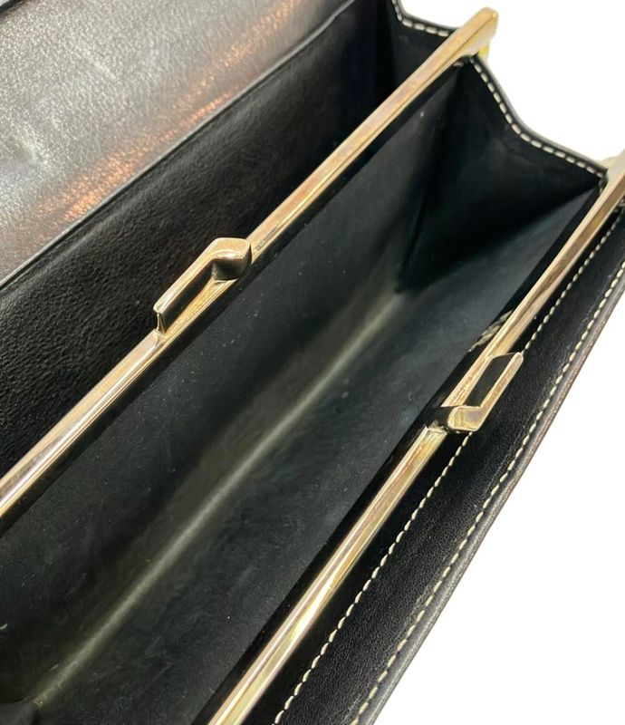 Celine Bifold Long Wallet Macadam Pattern Canvas Scuff Zipper Women's Celine