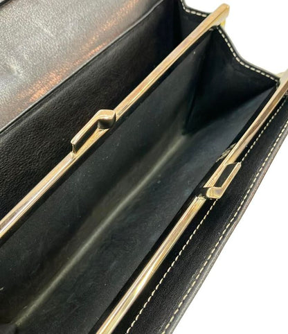 Celine Bifold Long Wallet Macadam Pattern Canvas Scuff Zipper Women's Celine