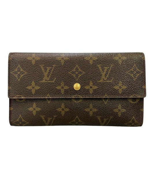 Louis Vuitton Trifold Long Wallet Porte Trésor International M61215 Ladies