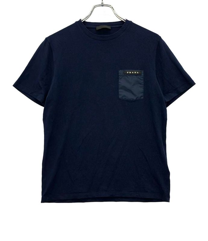 Prada Rubber Logo Nylon Pocket T-shirt Men's SIZE S Prada