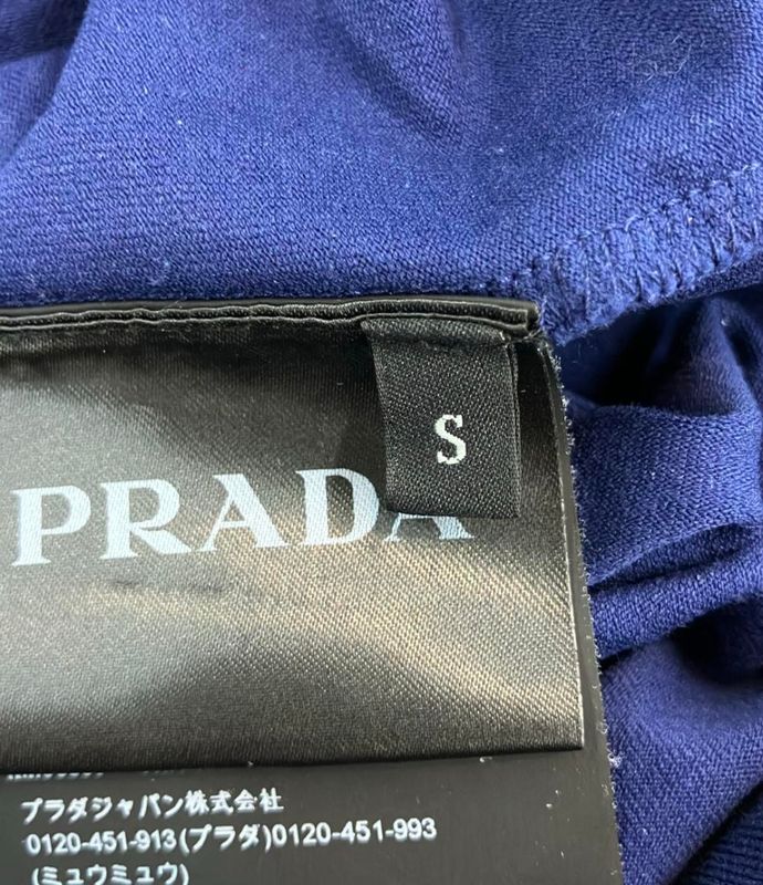 Prada Rubber Logo Nylon Pocket T-shirt Men's SIZE S Prada