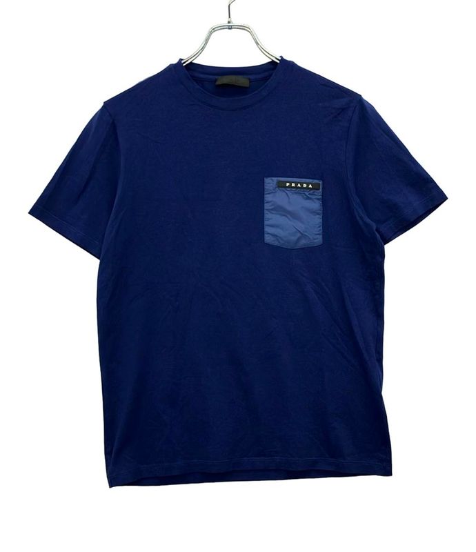Prada Rubber Logo Nylon Pocket T-shirt Men's SIZE S Prada