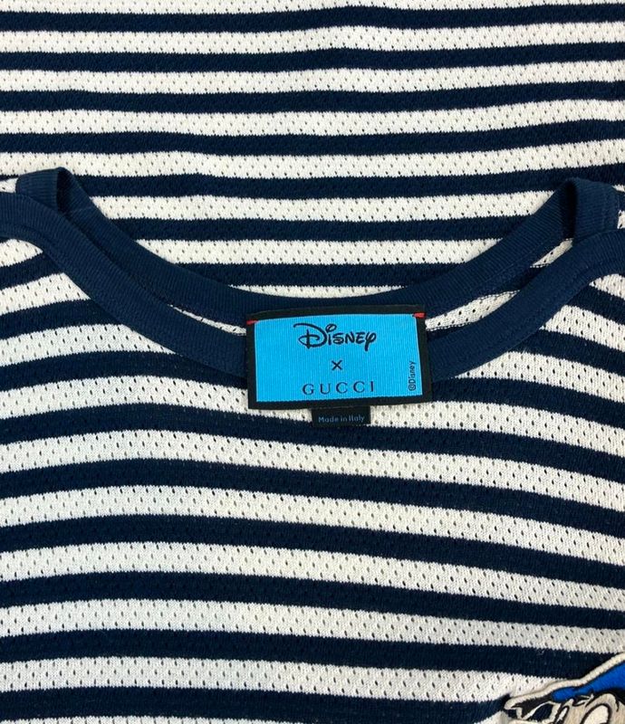 Gucci Donald Duck Striped T-Shirt Women's Size S Gucci