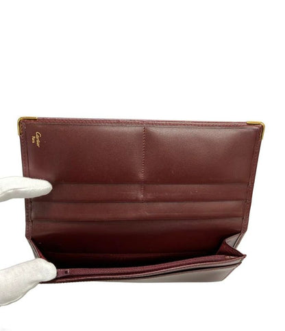 Cartier Bifold Long Wallet Leather Must Line Ladies Cartier