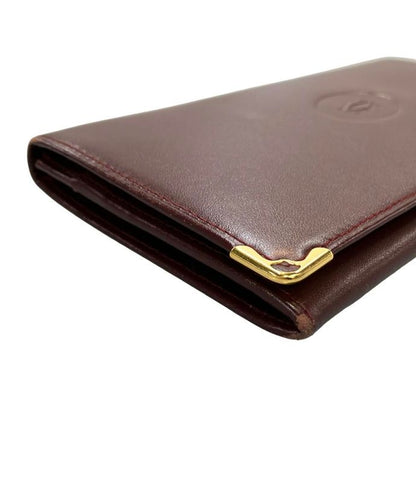 Cartier Bifold Long Wallet Leather Must Line Ladies Cartier