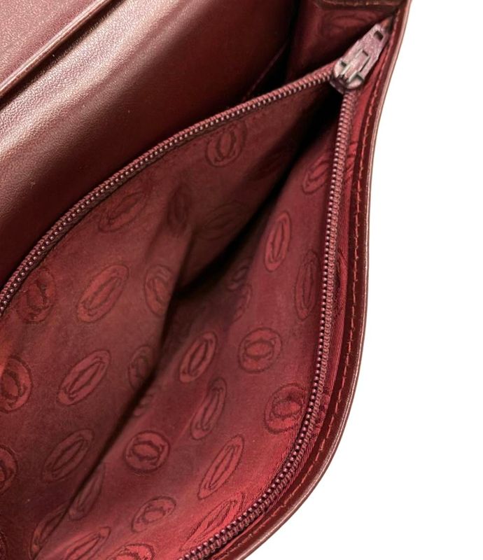Cartier Bifold Long Wallet Leather Must Line Ladies Cartier
