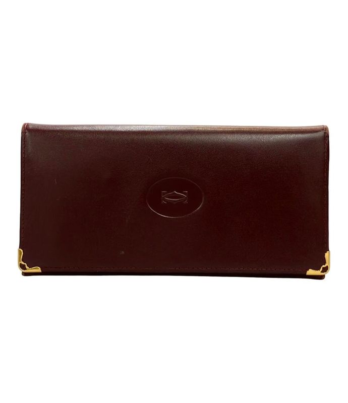 Cartier Bifold Long Wallet Leather Must Line Ladies Cartier