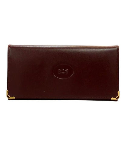 Cartier Bifold Long Wallet Leather Must Line Ladies Cartier