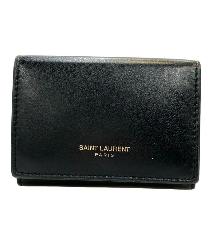 Saint Laurent Trifold Wallet Leather Women's Saint Laurent