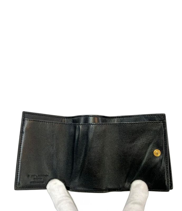 Saint Laurent Trifold Wallet Leather Women's Saint Laurent