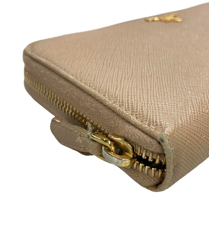 Prada Round Zipper Long Wallet 1ml506 QWA F0770 Women Prada