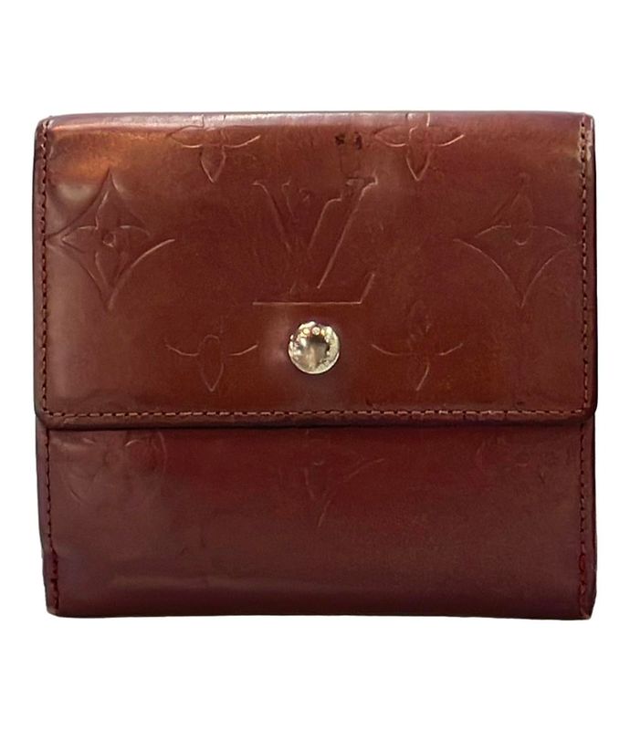 Louis Vuitton W Hook Trifold Wallet Monogram Matte Porte Monet Bier Carte Cles