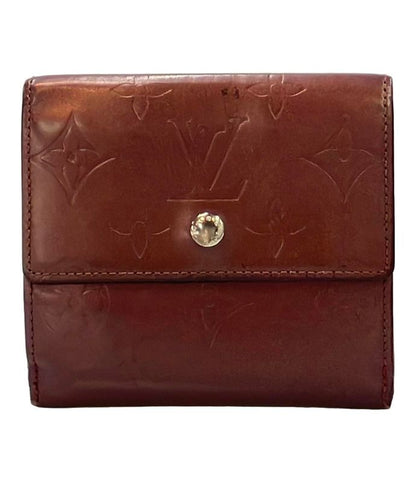 Louis Vuitton W Hook Trifold Wallet Monogram Matte Porte Monet Bier Carte Cles