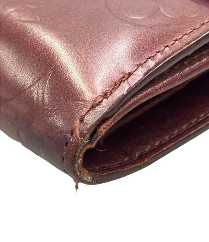 Louis Vuitton W Hook Trifold Wallet Monogram Matte Porte Monet Bier Carte Cles