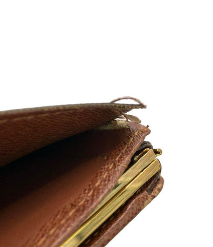 Louis Vuitton Bifold Wallet Clasp Canvas Monogram M61674 Women Louis Vuitton