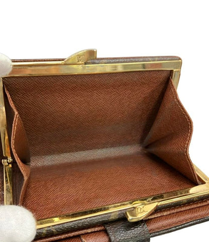 Louis Vuitton Bifold Wallet Clasp Canvas Monogram M61674 Women Louis Vuitton