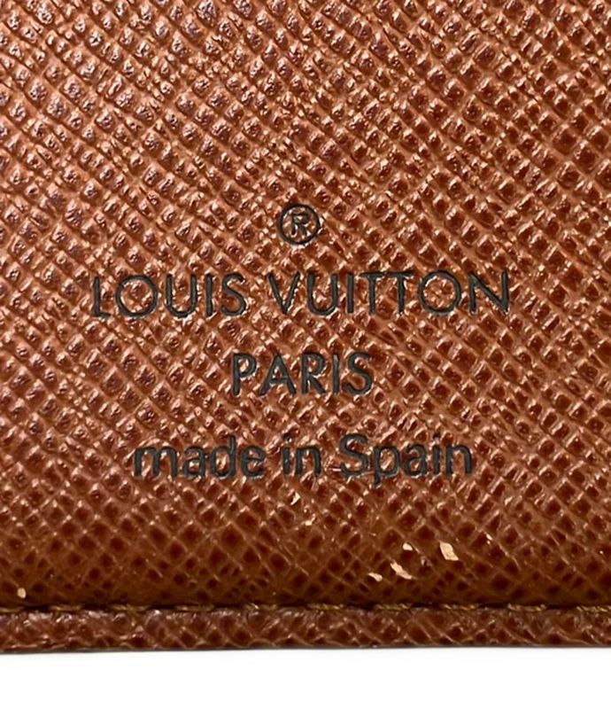 Louis Vuitton Bifold Wallet Clasp Canvas Monogram M61674 Women Louis Vuitton