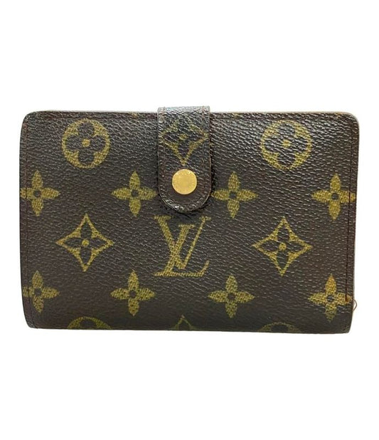 Louis Vuitton Bifold Wallet Clasp Canvas Monogram M61674 Women Louis Vuitton