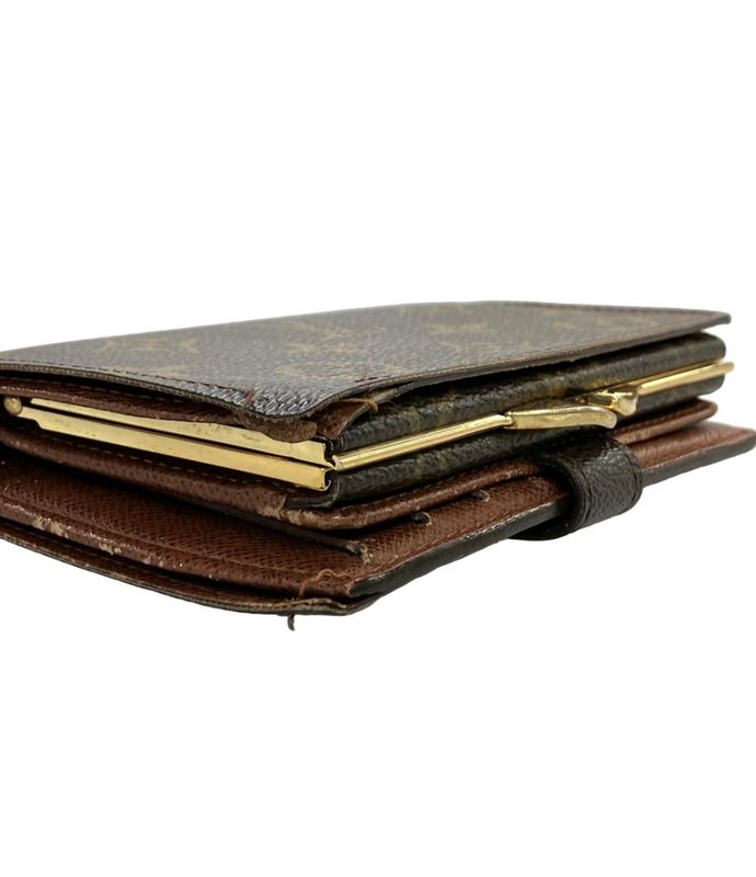 Louis Vuitton Bifold Wallet Clasp Canvas Monogram M61674 Women Louis Vuitton