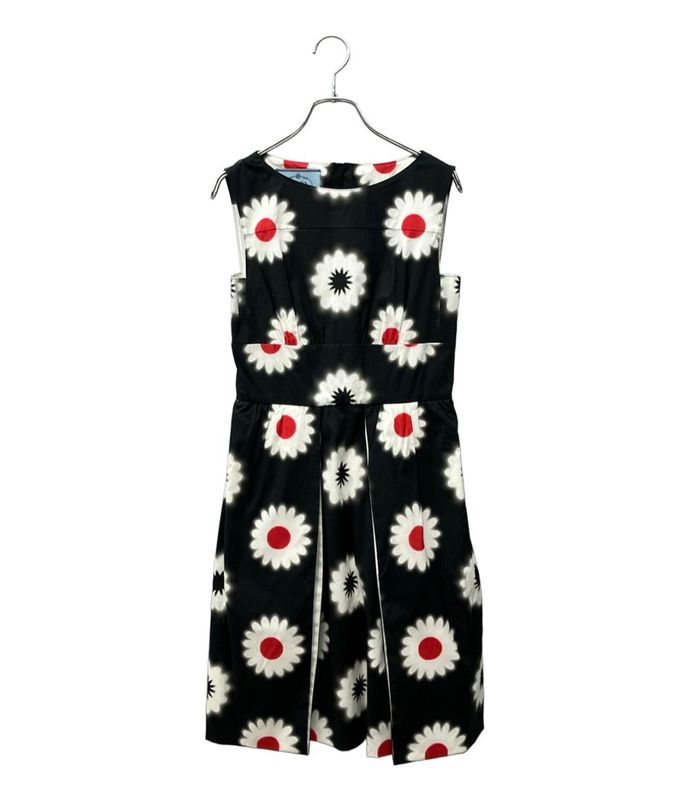 Prada Floral Pattern Sleeveless Dress Women's Size 36s Prada
