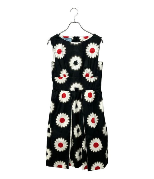 Prada Floral Pattern Sleeveless Dress Women's Size 36s Prada