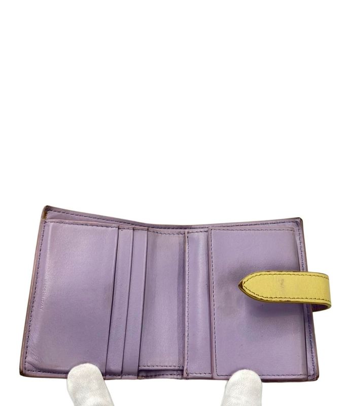 Celine Bifold Wallet Small Strap Wallet Leather Women's Celine