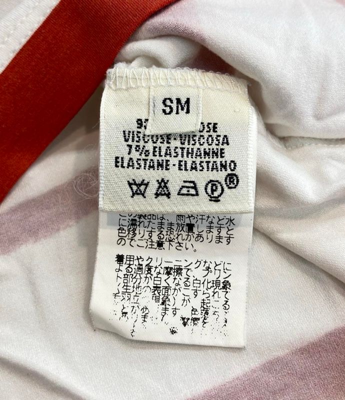 Hermes Short Sleeve T-Shirt Striped Pattern Womens Size Sm Hermes