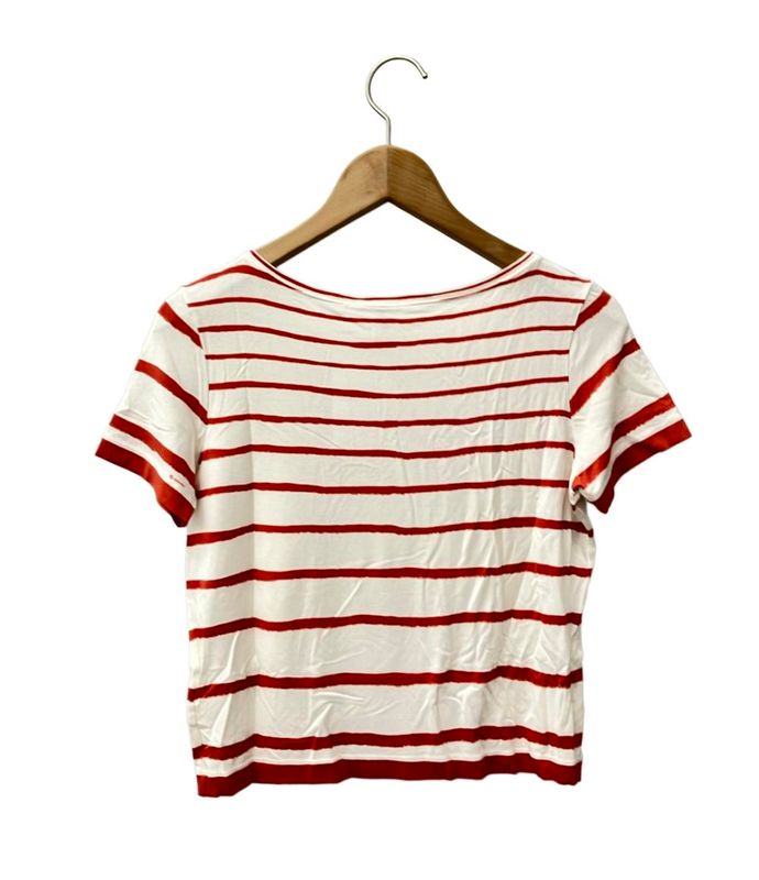 Hermes Short Sleeve T-Shirt Striped Pattern Womens Size Sm Hermes