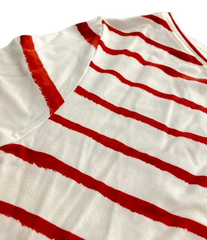 Hermes Short Sleeve T-Shirt Striped Pattern Womens Size Sm Hermes