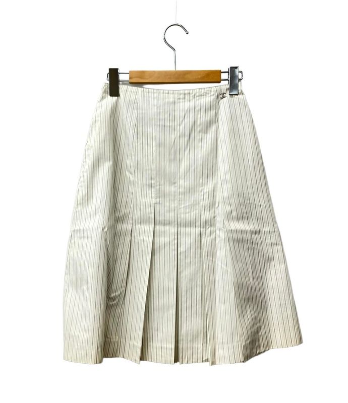 Chanel Flared Skirt Coco Mark Women's Size 36 (M) Chanel