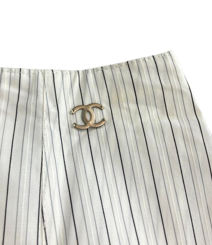 Chanel Flared Skirt Coco Mark Women's Size 36 (M) Chanel