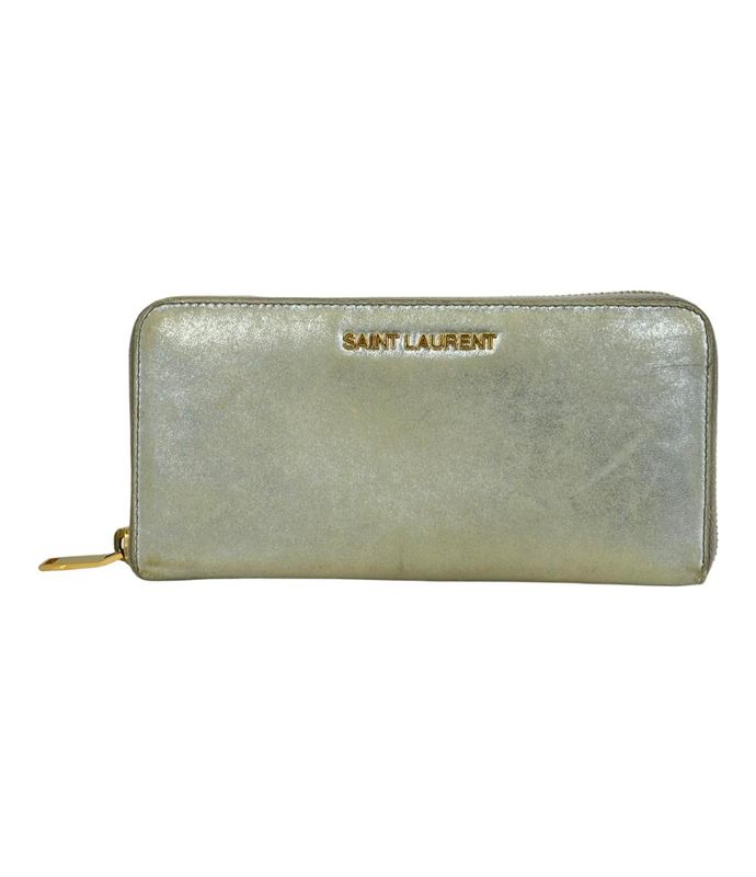 Saint Laurent Paris Round Zipper Long Wallet Women's Saint Laurent Paris