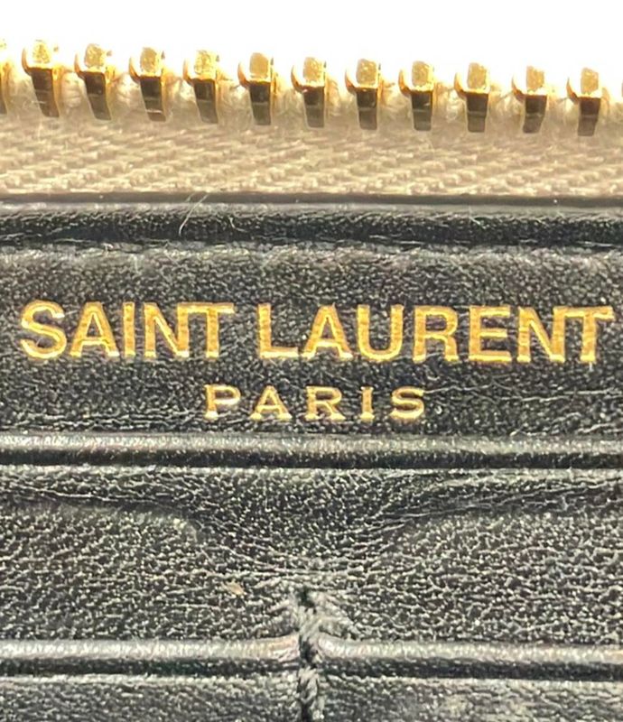 Saint Laurent Paris Round Zipper Long Wallet Women's Saint Laurent Paris
