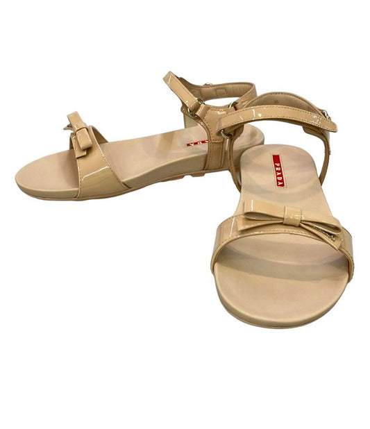 Prada Nappa Leather Ankle Strap Sandals Calzature Baby 0x0659 Womens Size 35