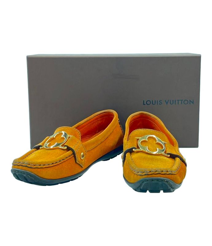 Louis Vuitton Loafer Flower Suede Women's Size 36 (M) Louis Vuitton