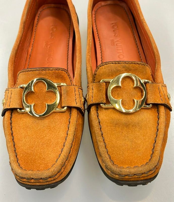 Louis Vuitton Loafer Flower Suede Women's Size 36 (M) Louis Vuitton