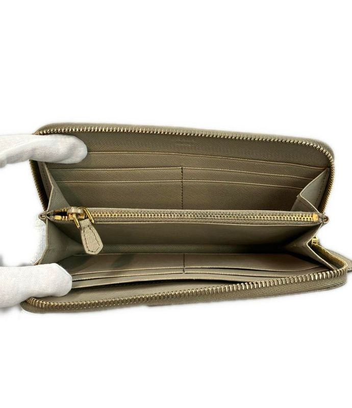 Prada Round Zipper Long Wallet Women's Prada