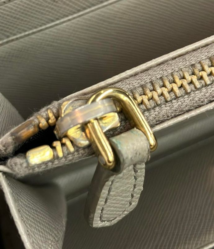 Prada Round Zipper Long Wallet Women's Prada