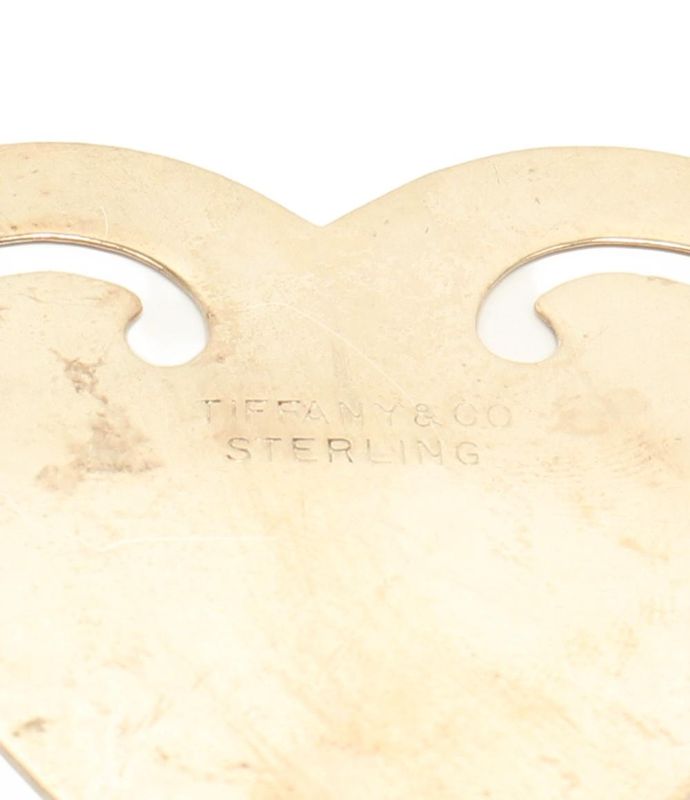 Tiffany & Co Bookmark Sv925 Money Clip Heart Motif Ladies Tiffany & Co